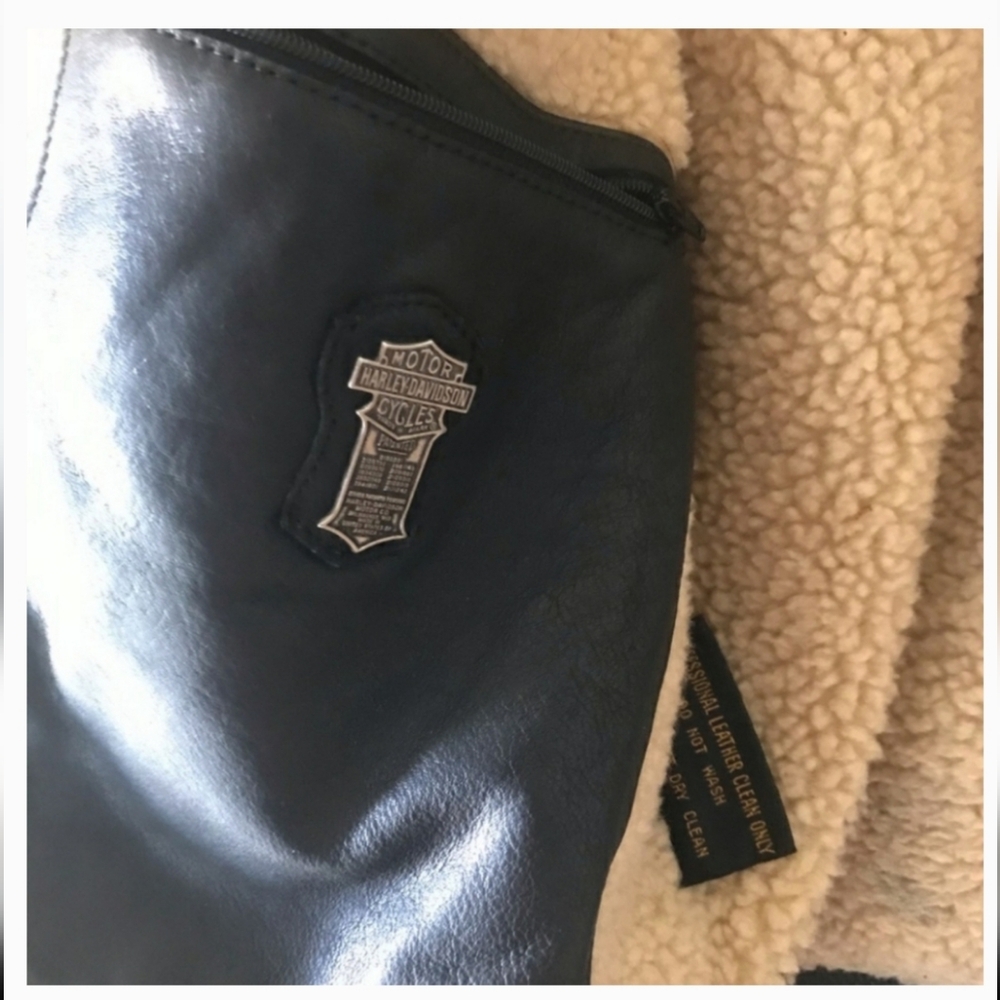 Vintage Harley Davidson Sherpa Leather Jacket - Picture 3 of 4